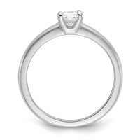 14K White Gold 0.50 Carat Lab Grown Diamond VS+ F+ Princess Complete Solitaire Engagement Ring view 2