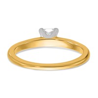 14K Two-tone 0.50 Carat Lab Grown Diamond VS SI+ G+ Princess Complete Solitaire Engagement Ring view 5