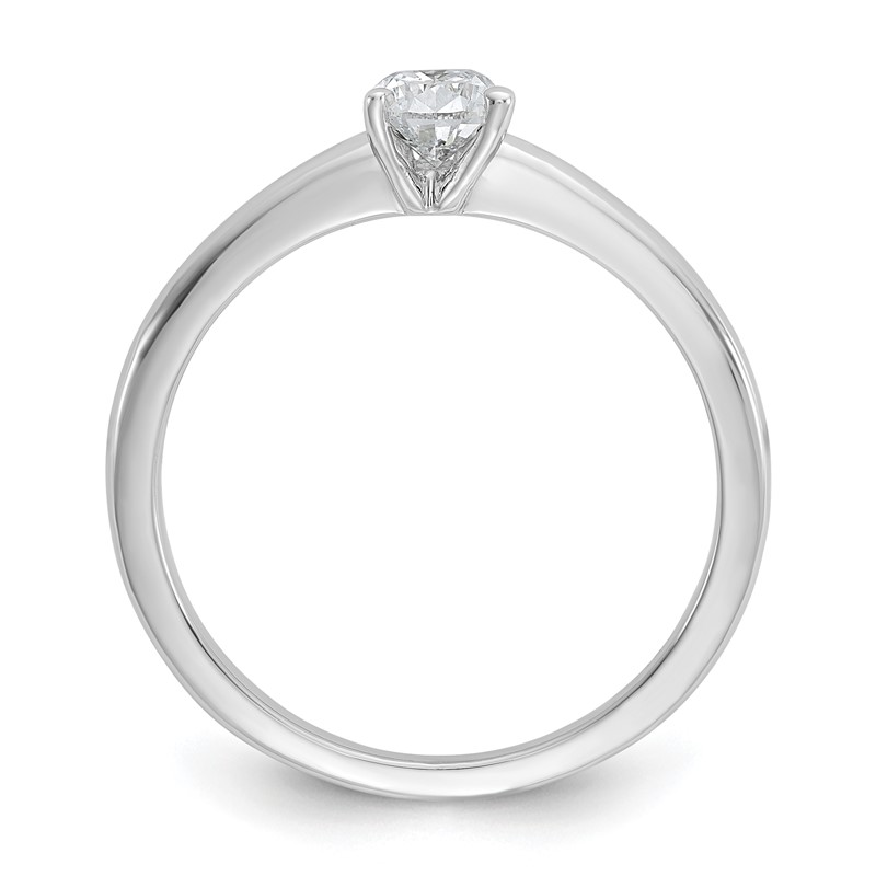14k White Gold 1/2 carat Certified Lab Grown Diamond VS/SI+ G+ Pear Solitare Complete Engagement Ring