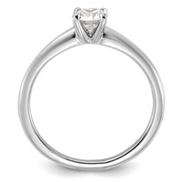 14K White Gold 0.50 Carat Certified Lab Grown Diamond VS SI+ G+ Round Complete Solitaire Engagement Ring view 2
