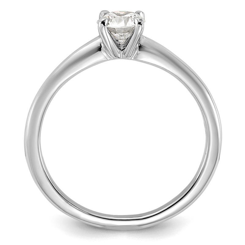 14k White Gold 1/2 carat Lab Grown Diamond VS+ F+ Round Complete Solitaire Engagement Ring