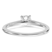 14K White Gold 0.50 Carat Certified Lab Grown Diamond VS SI+ G+ Round Complete Solitaire Engagement Ring view 5