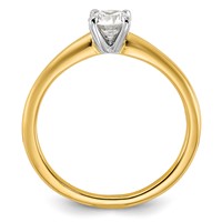 14K Two-Tone 0.50 Carat Lab Grown Diamond VS SI+ G+ Round Complete Solitaire Engagement Ring view 2