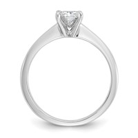 14K White Gold 0.75 Carat Lab Grown Diamond VS+ F+ Cushion Complete Solitaire Engagement Ring view 2