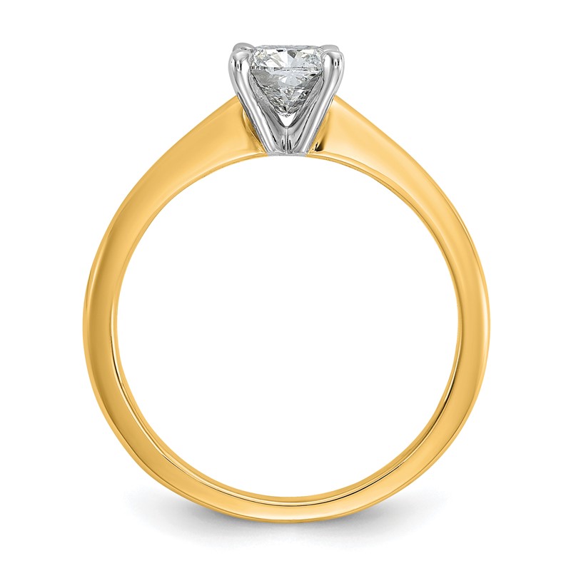 14k White Gold 5/8 carat Certified Lab Grown Diamond VS/SI+ G+ Cushion Complete Solitare Engagement Ring