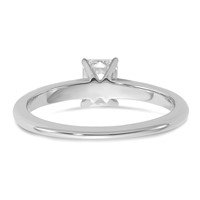 14K White Gold 0.75 Carat Lab Grown Diamond VS SI+ G+ Emerald Solitaire Complete Engagement Ring view 5