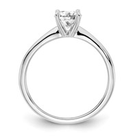 14K White Gold 0.75 Carat Certified Lab Grown Diamond VS SI+ G+ Oval Complete Solitaire Engagement Ring view 2