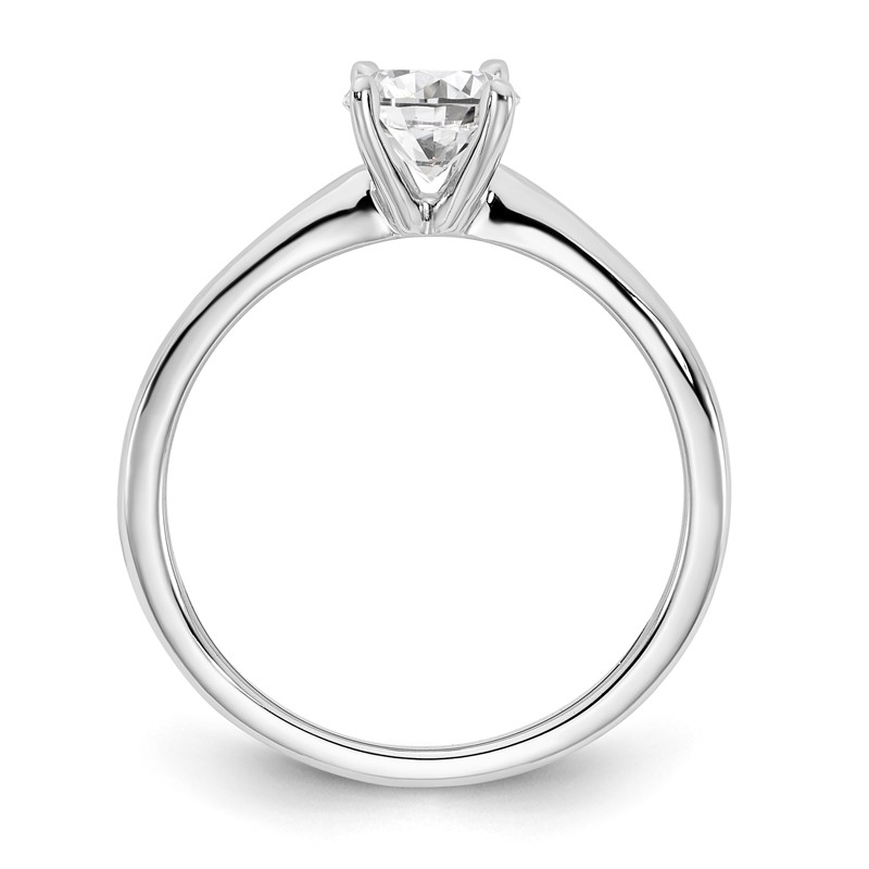 14k White Gold 3/4 carat Lab Grown Diamond VS/SI+ G+ Oval Complete Solitaire Engagement Ring