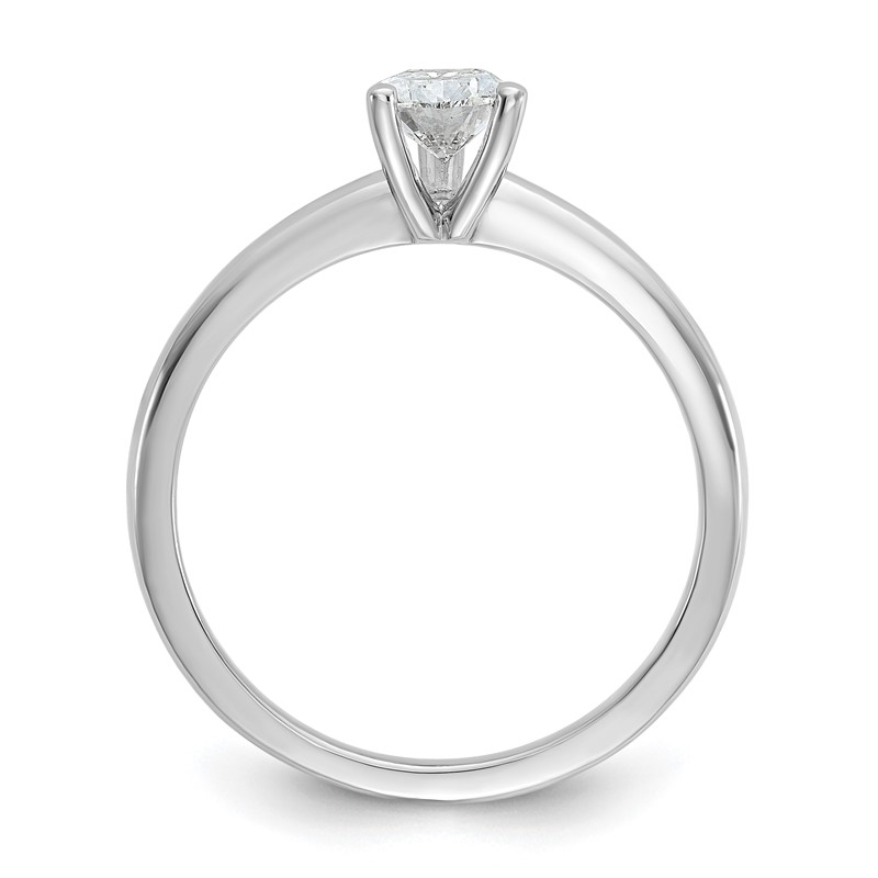 14k White Gold 3/4 carat Certified Lab Grown Diamond VS/SI+ G+ Pear Solitare Complete Engagement Ring