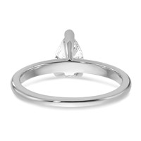 14K White Gold 0.75 Carat Certified Lab Grown Diamond VS+ F+ Pear Solitaire Complete Engagement Ring view 5