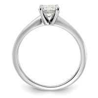 14K White Gold 0.75 Carat Certified Lab Grown Diamond VS SI+ G+ Round Complete Solitaire Engagement Ring view 2