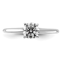 14K White Gold 0.75 Carat Certified Lab Grown Diamond VS SI+ G+ Round Complete Solitaire Engagement Ring view 4