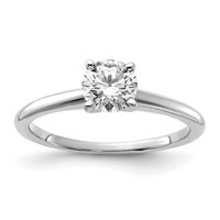 14K White Gold 0.75 Carat Certified Lab Grown Diamond VS SI+ G+ Round Complete Solitaire Engagement Ring view 1