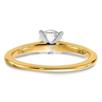 14K Two-Tone 0.75 Carat Certified Lab Grown Diamond VS SI+ G+ Round Complete Solitaire Engagement Ring view 5