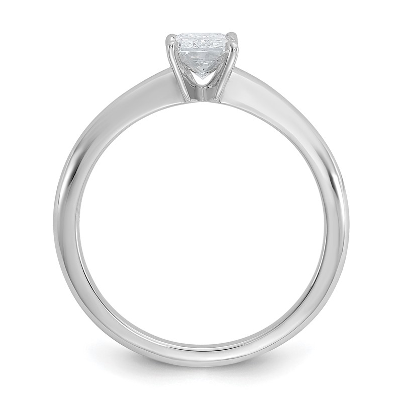 14k White Gold 3/4 carat Certified Lab Grown Diamond VS/SI+ G+ Radiant Solitare Complete Engagement Ring