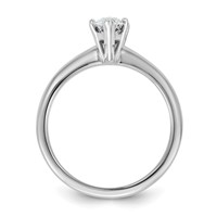 14K White Gold 1 Carat Lab Grown Diamond VS+ F+ Marquise Solitaire Complete Engagement Ring view 2