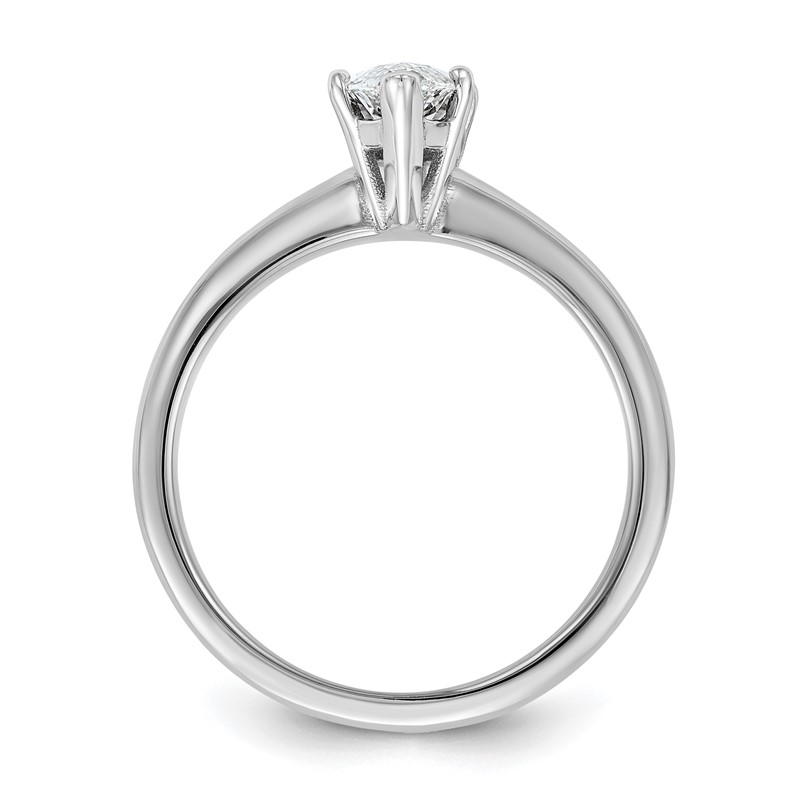 14k White Gold 1 carat Certified Lab Grown Diamond VS/SI+ G+ Marquise Solitare Complete Engagement Ring