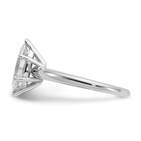 14K White Gold 1 Carat Lab Grown Diamond VS+ F+ Marquise Solitaire Complete Engagement Ring view 3