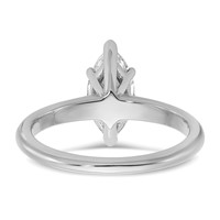 14K White Gold 1 Carat Lab Grown Diamond VS+ F+ Marquise Solitaire Complete Engagement Ring view 5