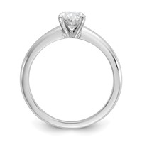 14K White Gold 1 Carat Certified Lab Grown Diamond VS+ F+ Oval Complete Solitaire Engagement Ring view 2
