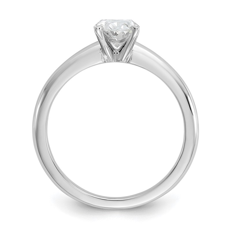 14k White Gold 1 carat Lab Grown Diamond VS/SI+ G+ Oval Complete Solitaire Engagement Ring