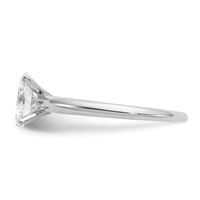 14K White Gold 1 Carat Certified Lab Grown Diamond VS+ F+ Oval Complete Solitaire Engagement Ring view 3