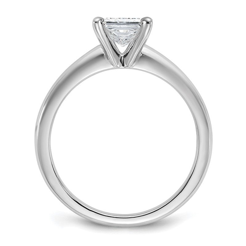 14k White Gold 1 carat Certified Lab Grown Diamond VS/SI+ G+ Princess Complete Solitare Engagement Ring