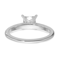 14K White Gold 1 Carat Lab Grown Diamond VS+ F+ Princess Complete Solitaire Engagement Ring view 5