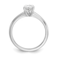 14K White Gold 1 Carat Certified Lab Grown Diamond VS+ F+ Pear Solitaire Complete Engagement Ring view 2