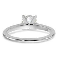 14K White Gold 1 Carat Lab Grown Diamond VS SI+ G+ Round Complete Solitaire Engagement Ring view 5