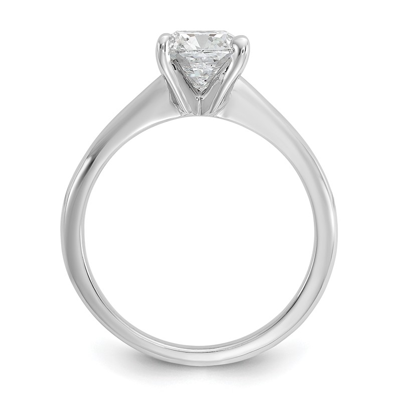 14k Two-tone 1 1/2 carat Lab Grown Diamond VS+ F+ Cushion Complete Solitare Engagement Ring