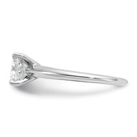 14K White Gold 1.50 Carat Certified Lab Grown Diamond VS SI+ G+ Cushion Complete Solitaire Engagement Ring view 3