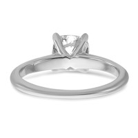 14K White Gold 1.50 Carat Certified Lab Grown Diamond VS SI+ G+ Cushion Complete Solitaire Engagement Ring view 5