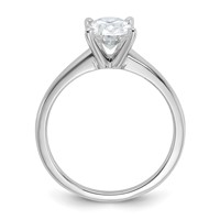 14K White Gold 1.50 Carat Certified Lab Grown Diamond VS+ F+ Oval Complete Solitaire Engagement Ring view 2