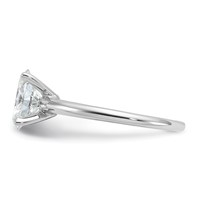 14K White Gold 1.50 Carat Certified Lab Grown Diamond VS+ F+ Oval Complete Solitaire Engagement Ring view 3
