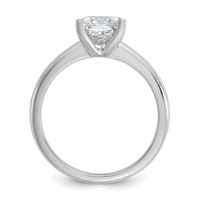 14K White Gold 1.50 Carat Certified Lab Grown Diamond VS SI+ G+ Princess Complete Solitaire Engagement Ring view 2