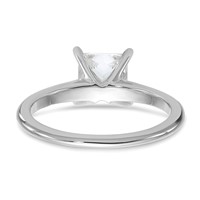 14K White Gold 1.50 Carat Certified Lab Grown Diamond VS SI+ G+ Princess Complete Solitaire Engagement Ring view 5