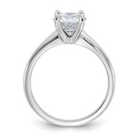 14K White Gold 1.50 Carat Lab Grown Diamond VS SI+ G+ Round Complete Solitaire Engagement Ring view 2