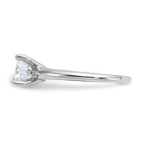 14K White Gold 1.50 Carat Lab Grown Diamond VS SI+ G+ Round Complete Solitaire Engagement Ring view 3