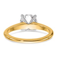 14K Two-Tone 1.25 Carat Lab Grown Diamond VS+ F+ Round Complete Solitaire Engagement Ring view 5