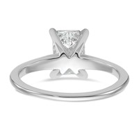 14K White Gold 1.50 Carat Certified Lab Grown Diamond VS+ F+ Radiant Solitaire Complete Engagement Ring view 5