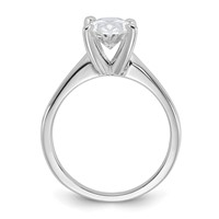 14K White Gold 1.75 Carat Lab Grown Diamond VS SI+ G+ Oval Complete Solitaire Engagement Ring view 2