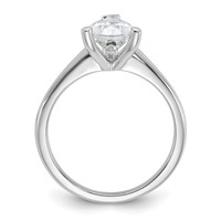 14K White Gold 1.75 Carat Certified Lab Grown Diamond VS+ F+ Pear Solitaire Complete Engagement Ring view 2