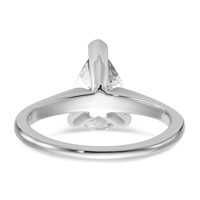 14K White Gold 1.75 Carat Certified Lab Grown Diamond VS+ F+ Pear Solitaire Complete Engagement Ring view 5