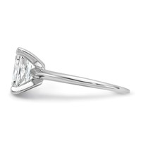 14K White Gold 1.75 Carat Certified Lab Grown Diamond VS+ F+ Radiant Solitaire Complete Engagement Ring view 3