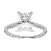 14K White Gold 1.75 Carat Certified Lab Grown Diamond VS+ F+ Radiant Solitaire Complete Engagement Ring view 5