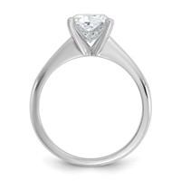 14K White Gold 2 Carat Lab Grown Diamond VS SI+ G+ Cushion Complete Solitaire Engagement Ring view 2