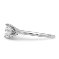 14K White Gold 2 Carat Lab Grown Diamond VS SI+ G+ Cushion Complete Solitaire Engagement Ring view 3