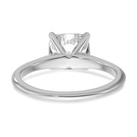 14K White Gold 2 Carat Lab Grown Diamond VS SI+ G+ Cushion Complete Solitaire Engagement Ring view 5