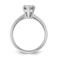 14K White Gold 2 Carat Lab Grown Diamond VS SI+ G+ Marquise Solitaire Complete Engagement Ring view 2